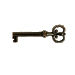Skeleton Key with Old Bronze Finish