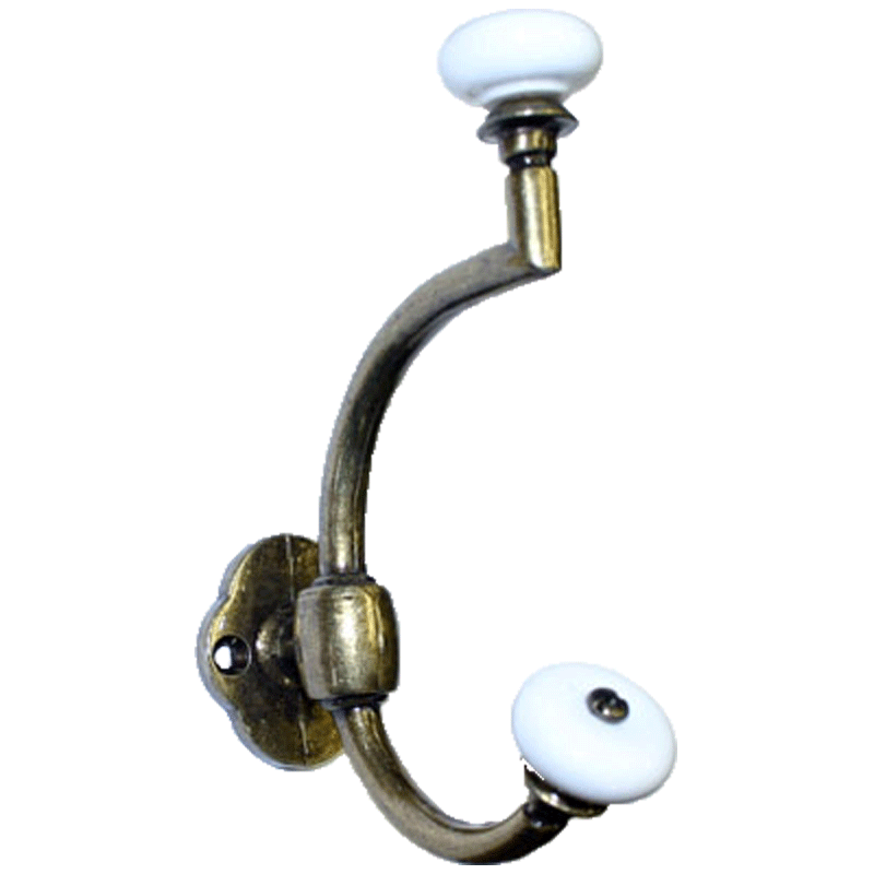 Cast Clip And Ball Coat Hook - Brushed Silver