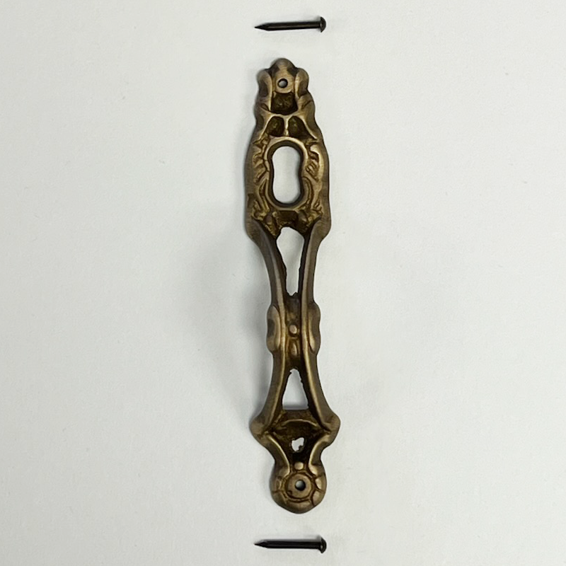 Brass China Cabinet Door Pull with Keyhole