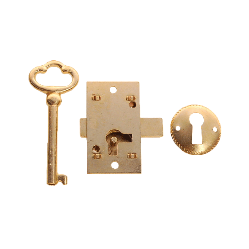 Flush Mount Cabinet Door Lock & Skeleton Key