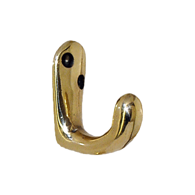 Small Single Brass Coat Hook