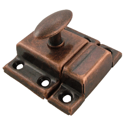 Antique Copper Small Stamped Cabinet Latch