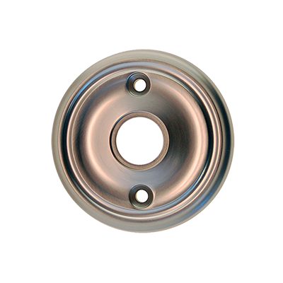 Round Passage Backplate Set in Brushed Nickel