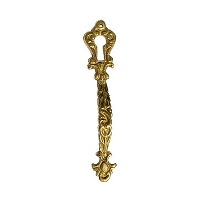 Fancy Brass China Cabinet Door Pull with Keyhole 