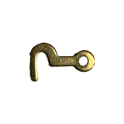 1 1/16" Plated Brass Flat Hook