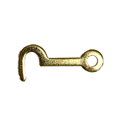 1 1/2" Plated Brass Flat Hook