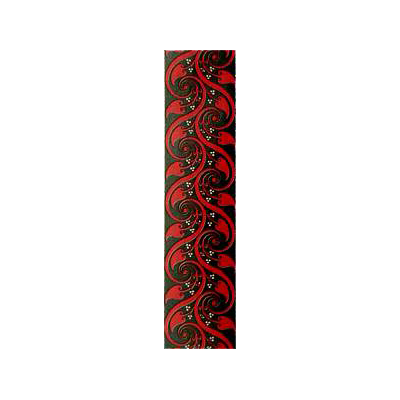 Red Patterned Trunk Edging Paper (26 INCHES)