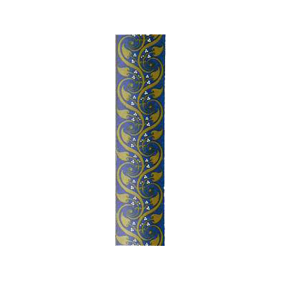 Blue Patterned Trunk Edging Paper (26 INCHES)
