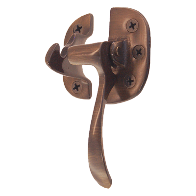 Antiqued Right Cast Brass Ice Box Lever Latch