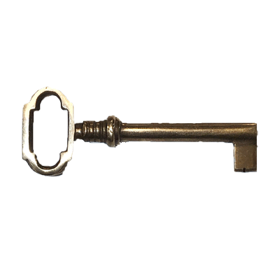 Hand Aged Brass Skeleton Key