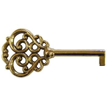 Solid Brass Fancy Skeleton Key