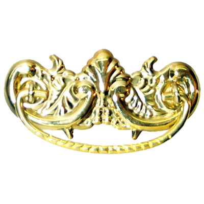 Victorian Stamped Brass Drawer Pull