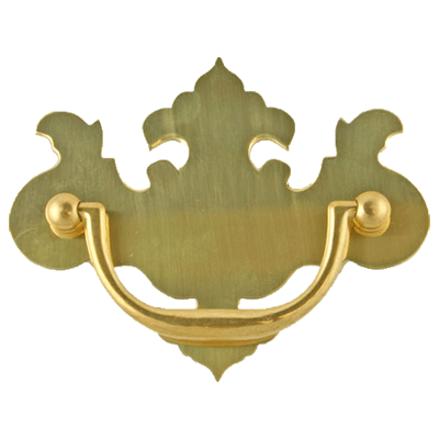 Small Chippendale Brass Drawer Pull