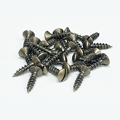 #6 x 5|8" Antique Brass Plated Oval Head Screws (25 Pack)
