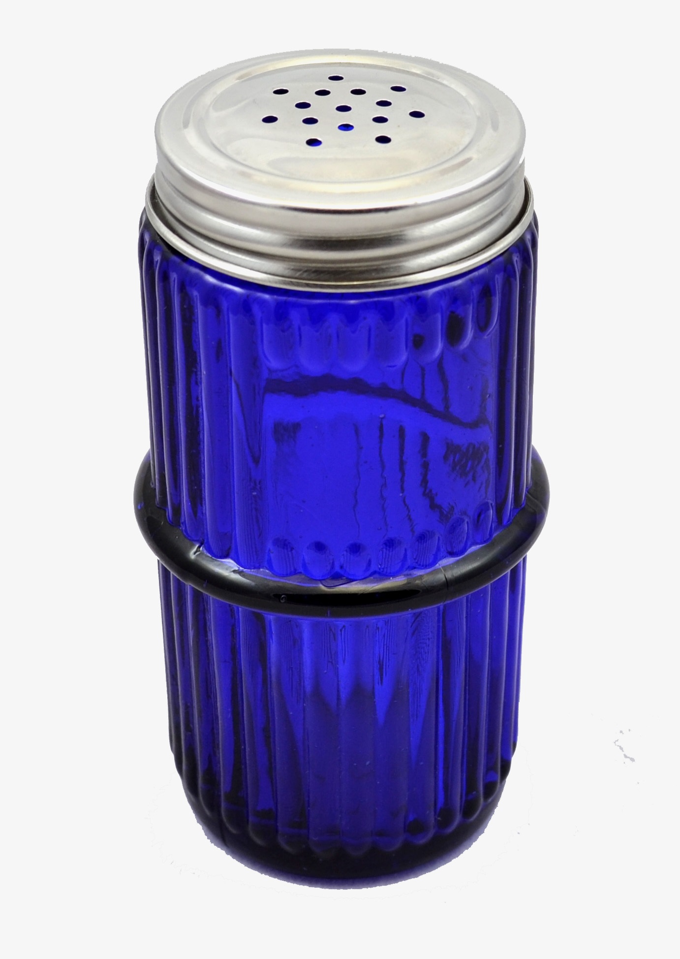 Blue Mission Ringed Spice Jar