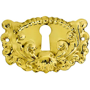 Fancy Stamped Brass Keyhole Cover