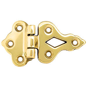 HIGHPOINT - Decorative Box Hinge Antique Brass with Screws Pair