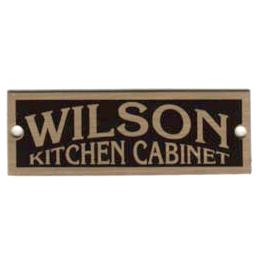 Brass Wilson Cabinet Label - Grand Rapids, MI
