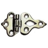 Cast Polished Nickel Offset Ice Box Hinges (Pair)