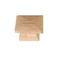 Small Solid Oak Pyramid Cabinet Knob