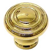 Round Art Deco Brass Knob