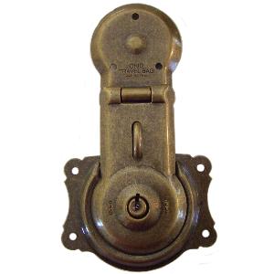 Long Antique Brass Trunk Lock
