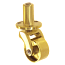 Small Brass Furniture Caster with Plate