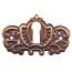 Ornate Antiqued Stamped Brass Keyhole Cover