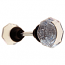Octagonal Glass Door Knob In Oil Rubbed Bronze With Spindle