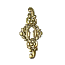 Stamped Solid Brass Ornate Vertical Keyhole