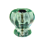 1" Depression Green Glass Hexagonal Knob