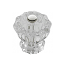 1" Clear Glass Fluted Knob