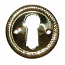 Round Rope Pattern Stamped Brass Keyhole Escutcheon
