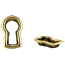 Stamped Brass Decorative Keyhole Insert