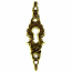Vertical Cast Brass Keyhole Escutcheon