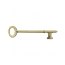 Brass Plated Architectural Skeleton Key With Double Notched Bit