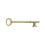 Brass Plated Architectural Skeleton Key With Triple Notched Bit