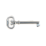 Nickel Victorian Skeleton Key