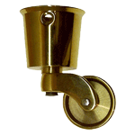 Large Solid Brass Round Cup Caster