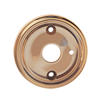 Round Privacy Backplate Set in Lacquered Brass