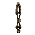 Antique Brass Door Pull with Keyhole