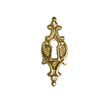 Vertical Cast Brass Victorian Keyhole Cover