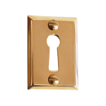 Heavy Stamped Brass Door Keyhole Cover