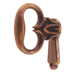 Antiqued Mock Key for Cabinet Doors