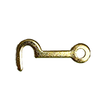 1 1/2" Plated Brass Flat Hook
