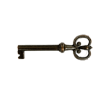 Fancy Skeleton Key with Old Bronze Finish