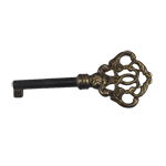 Hand Aged Solid Brass Elegant Skeleton Key