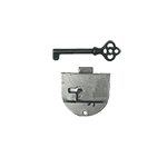 Rounded Half Mortise Right Lock & Skeleton Key