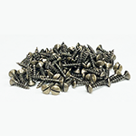 #6 x 5|8" Antique Brass Plated Oval Head Screws (100 Pack) 
