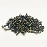 #6 x 5|8" Antique Brass Plated Slotted Round Head Screw (100 Pack) 
